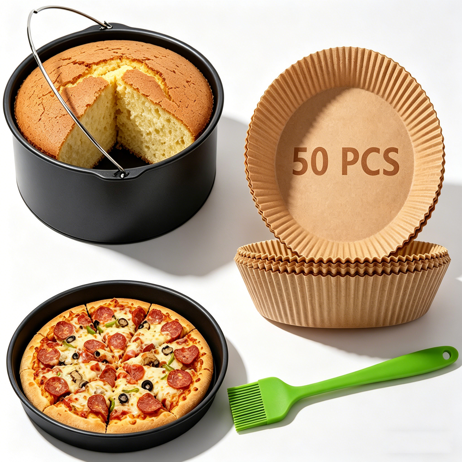 Paella Pan Steel - 7 Inch Air Fryer Accessories Set
