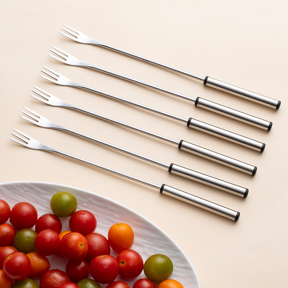 Fondue Pot Ceramic - 6/12/18Pcs Silver Stainless Steel Fondue Fork