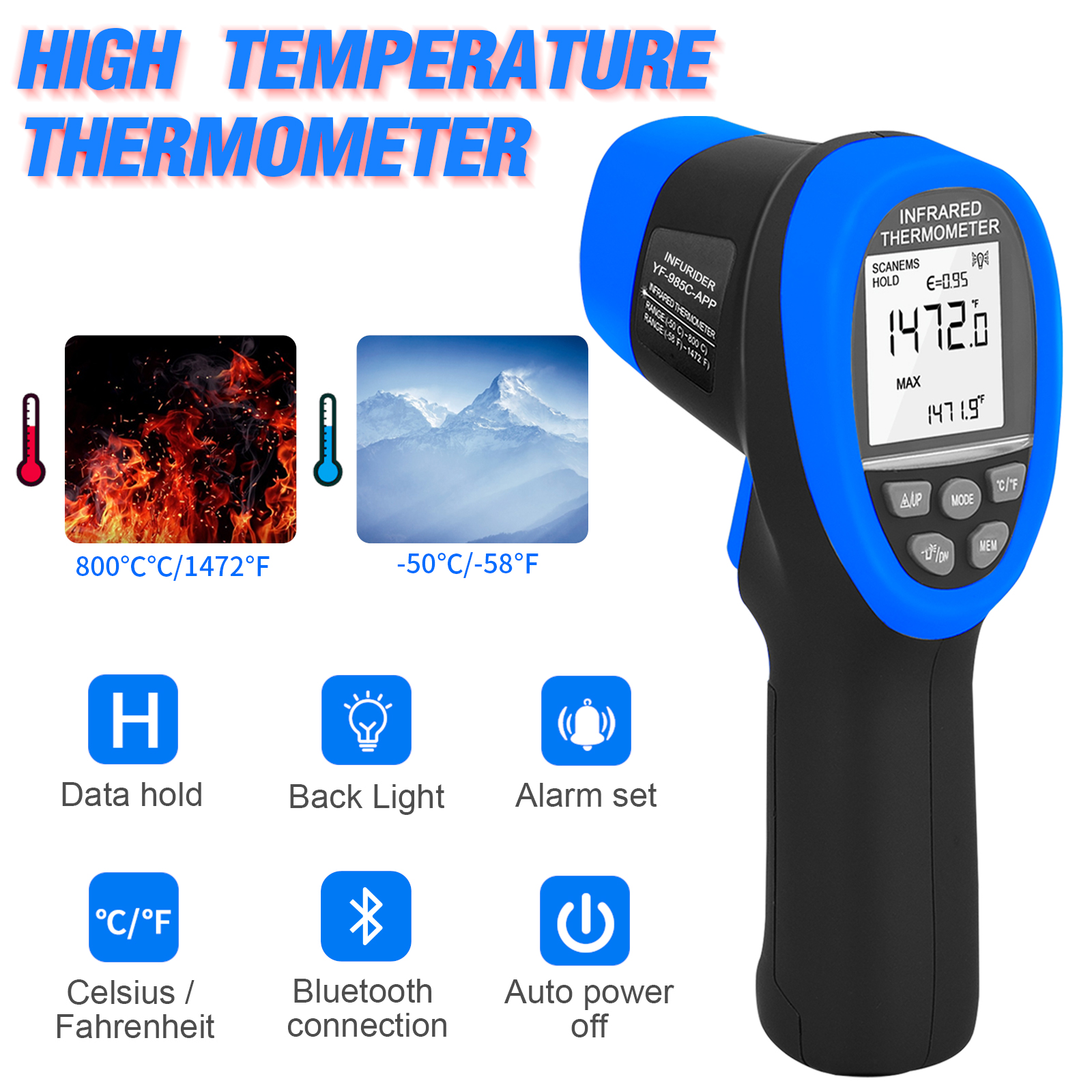 IR Thermometer with APP & Blue - مراجعة Home Cooking App وسعره