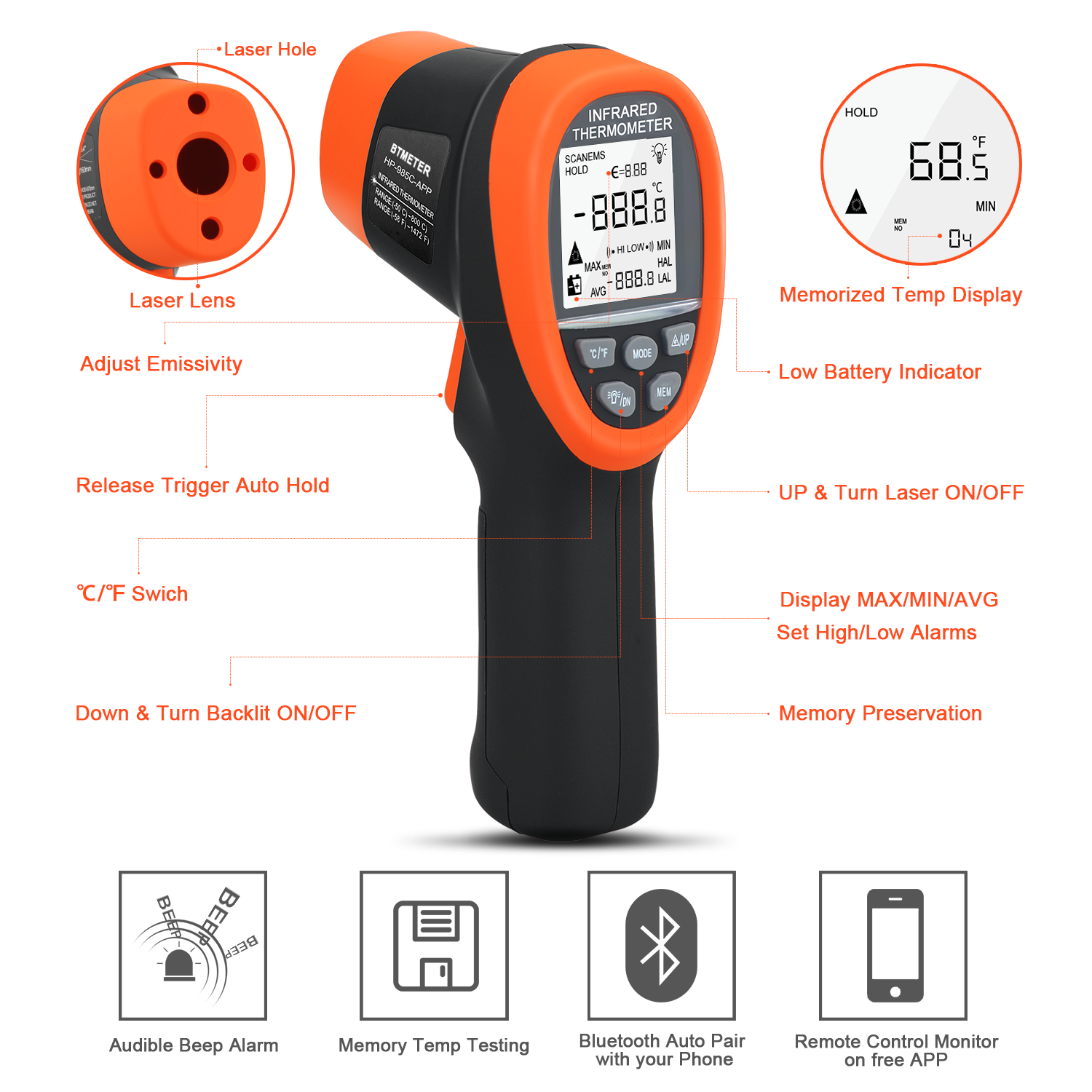 IR Thermometer with APP & Blue - مراجعة Home Cooking App وسعره