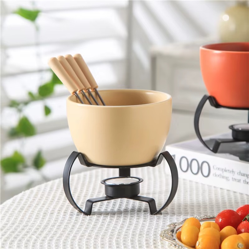 Eco-Friendly Ceramic Bowl with - مراجعة Fondue Pot Ceramic وسعره
