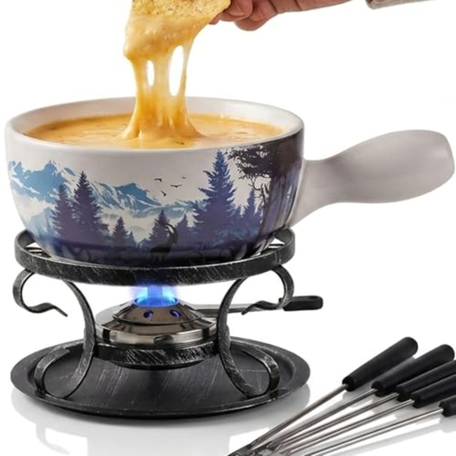 Artestia Serene Summits Swiss  - مراجعة Fondue Pot Ceramic وسعره