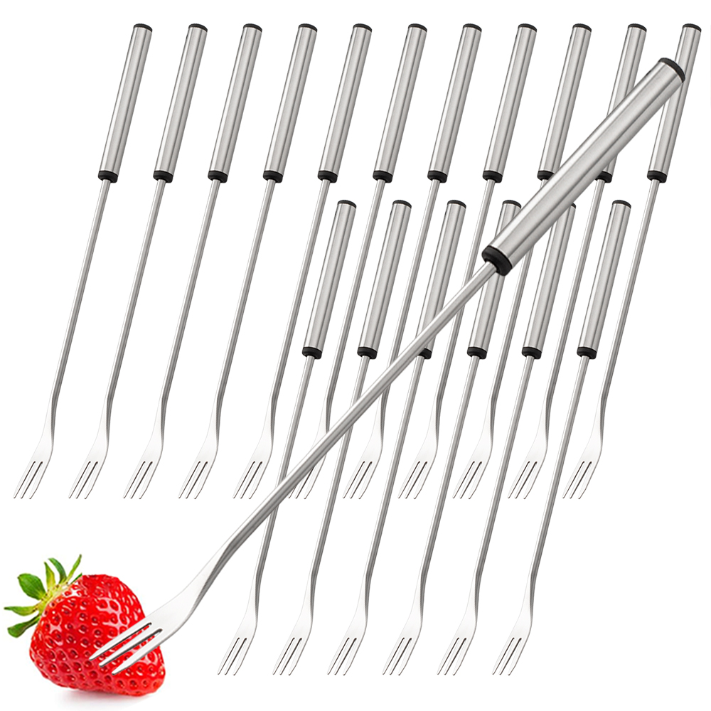 6/12/18Pcs Silver Stainless St - مراجعة Fondue Pot Ceramic وسعره