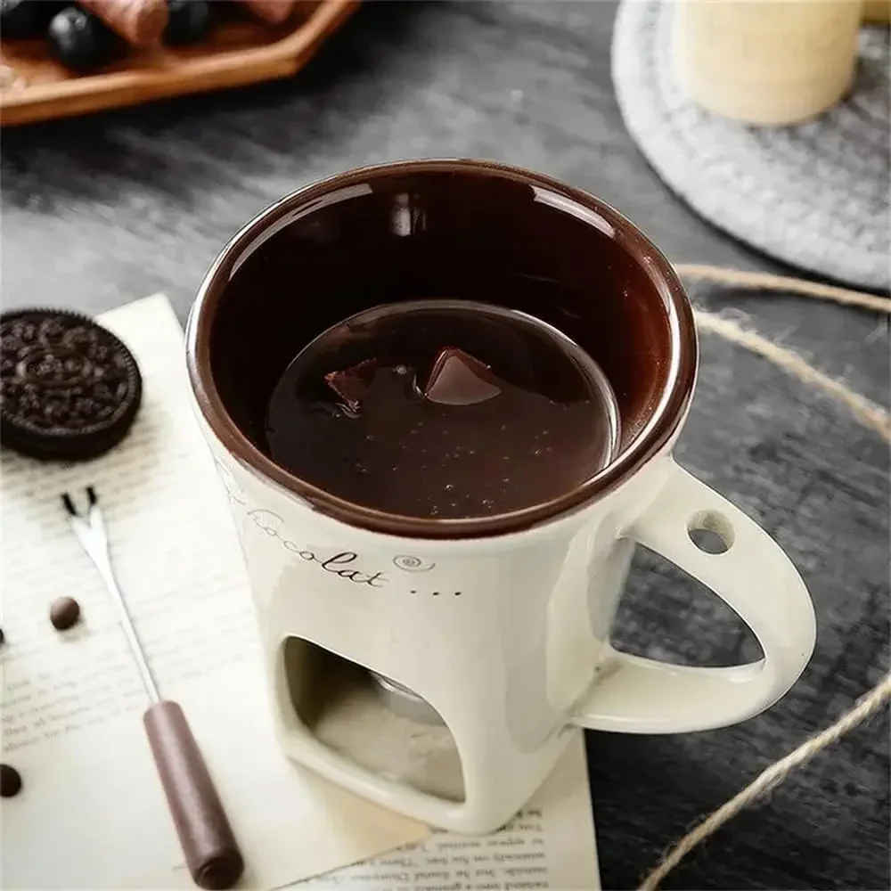 New Small Fondue Mug Set Perso - مراجعة Fondue Pot Ceramic وسعره