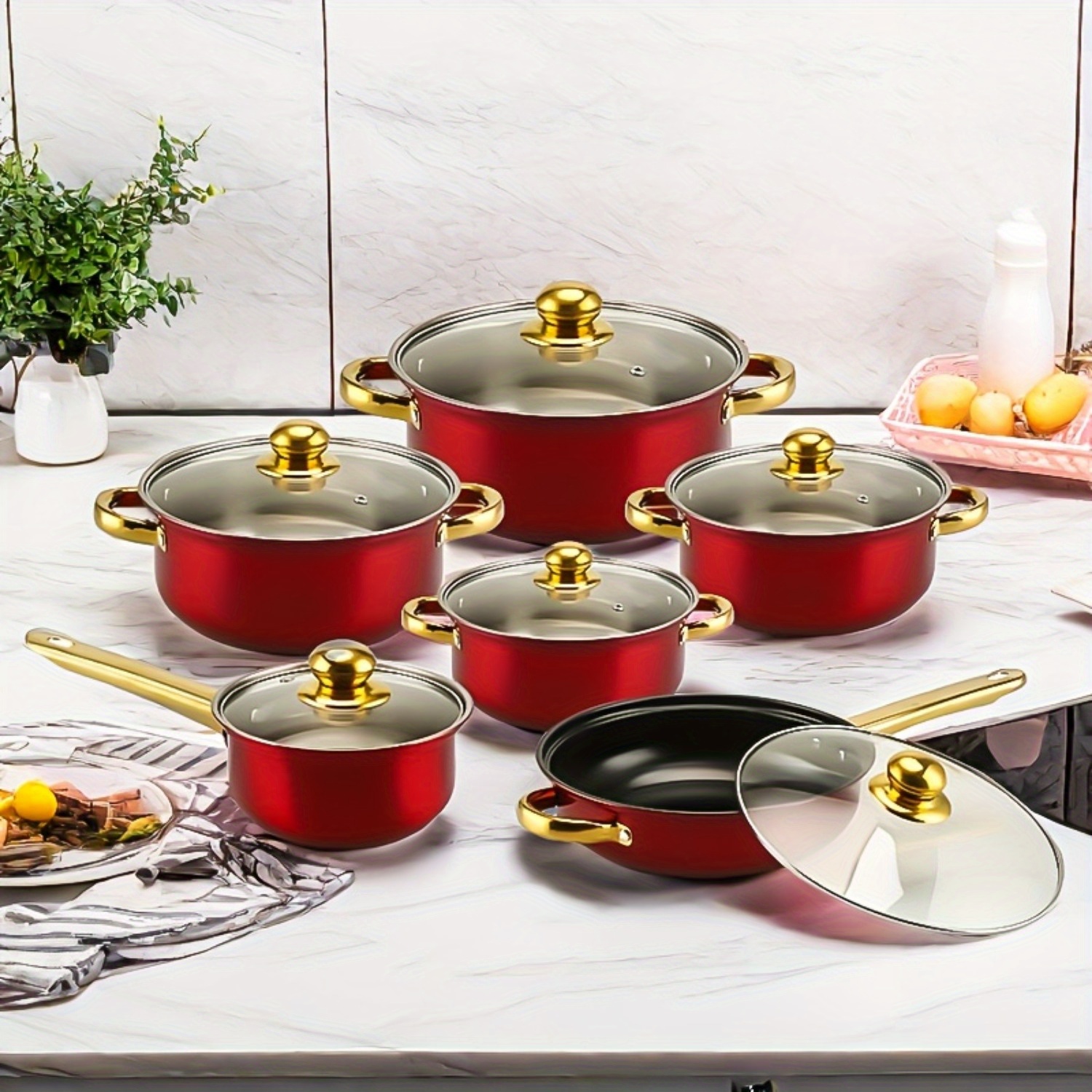 12pcs Stainless Steel Kitchenw - مراجعة Paella Pan Steel وسعره