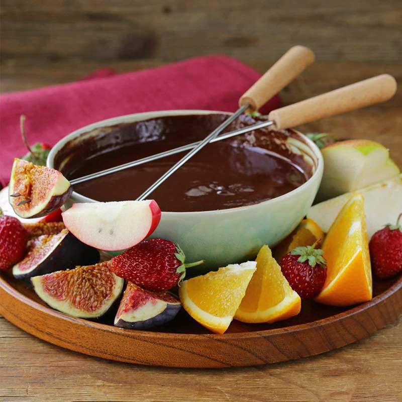 6Pcs Stainless Steel Fondue Fo - مراجعة Fondue Pot Ceramic وسعره