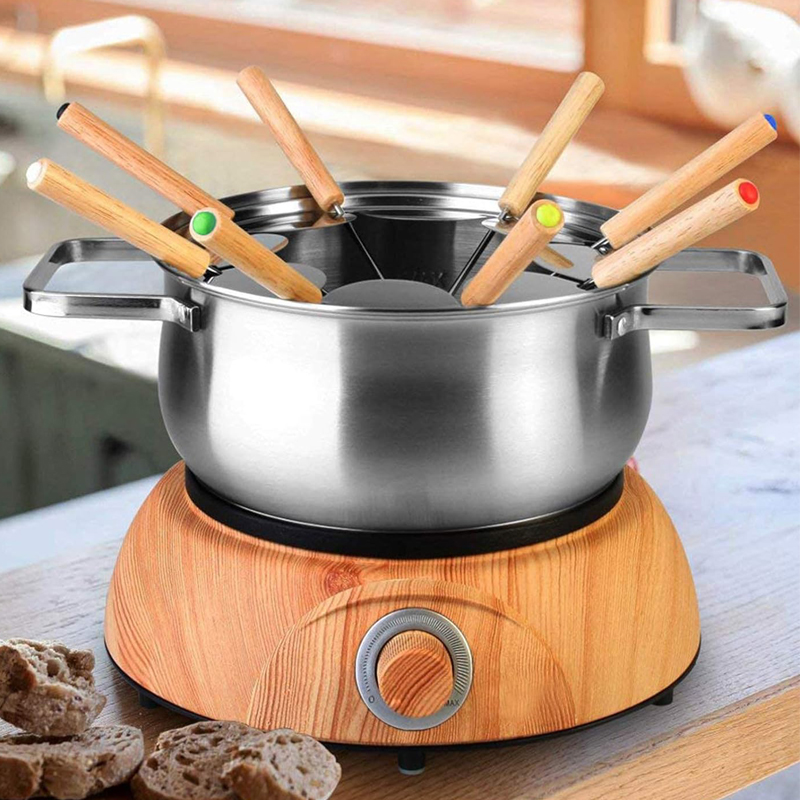 6Pcs Stainless Steel Fondue Fo - مراجعة Fondue Pot Ceramic وسعره