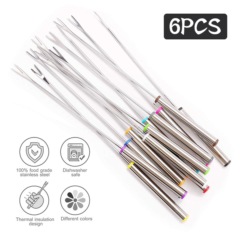 6Pcs Stainless Steel Chocolate - مراجعة Fondue Pot Ceramic وسعره