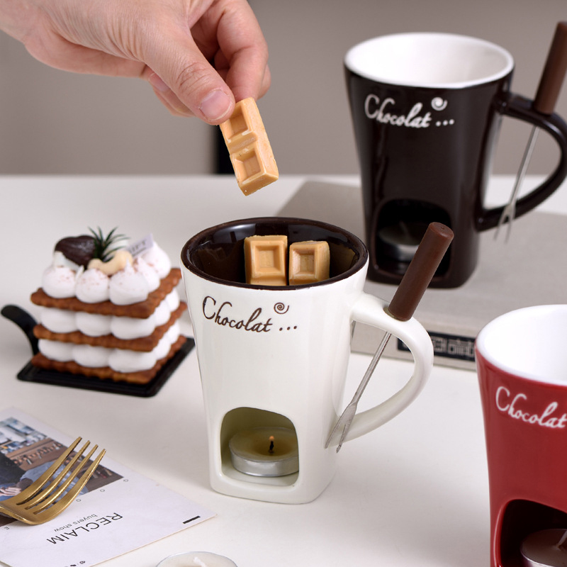 Fondue Mug Cheese Butter Melt  - مراجعة Fondue Pot Ceramic وسعره