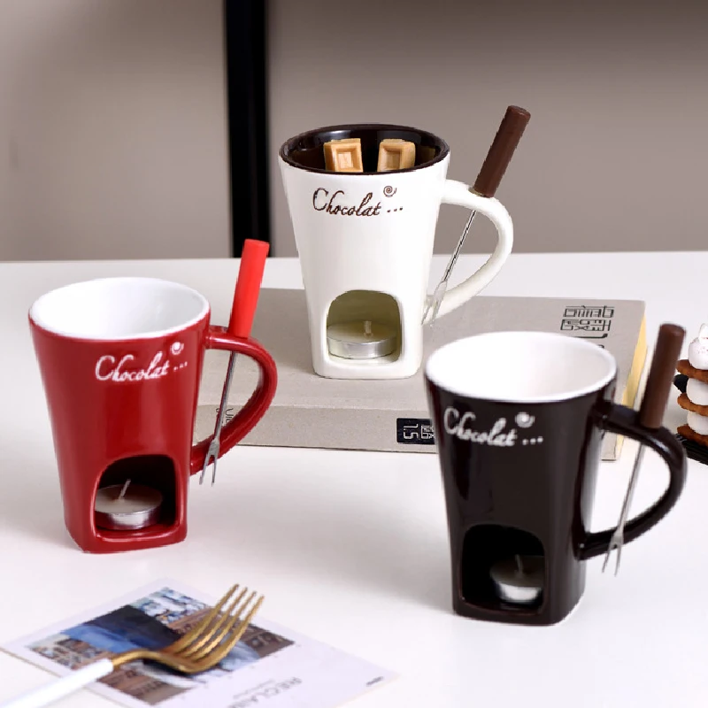 Fondue Mug Cheese Butter Melt  - مراجعة Fondue Pot Ceramic وسعره