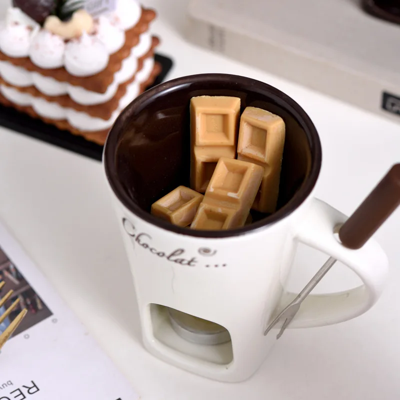 Fondue Mug Cheese Butter Melt  - مراجعة Fondue Pot Ceramic وسعره