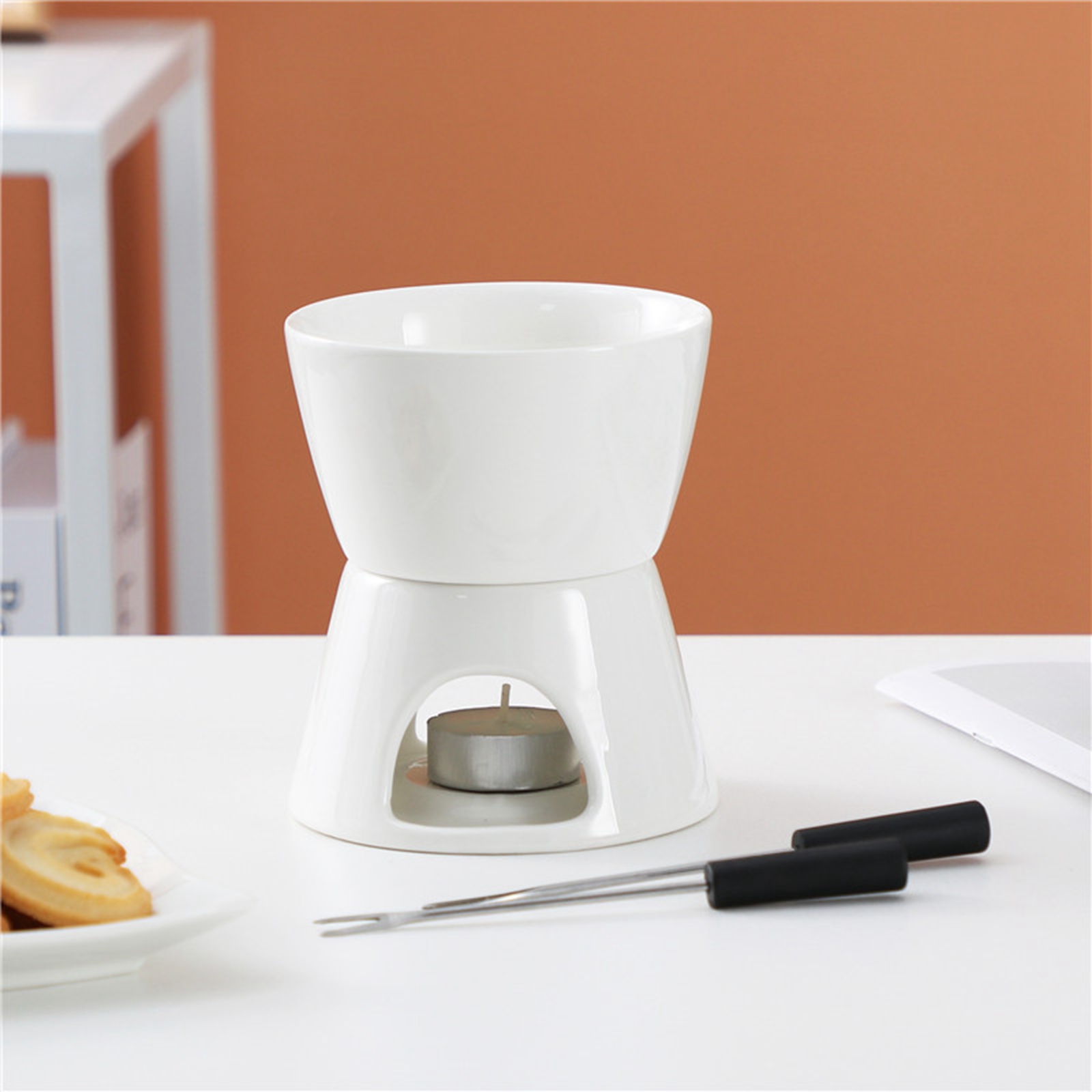 Ceramic Chocolate Cheese Fondu - مراجعة Fondue Pot Ceramic وسعره